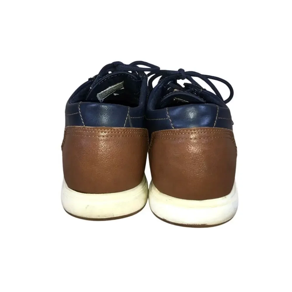 Levi’s Oxford Sneakers Men’s 10 Blue Brown Lace Up Casual Preppy Faux Leather